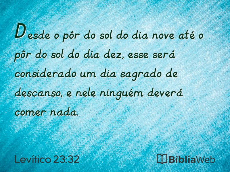 Levítico 23:32 em imagem para compartilhar