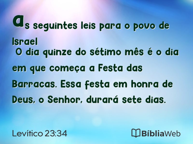 Levítico 23:34 em imagem para compartilhar