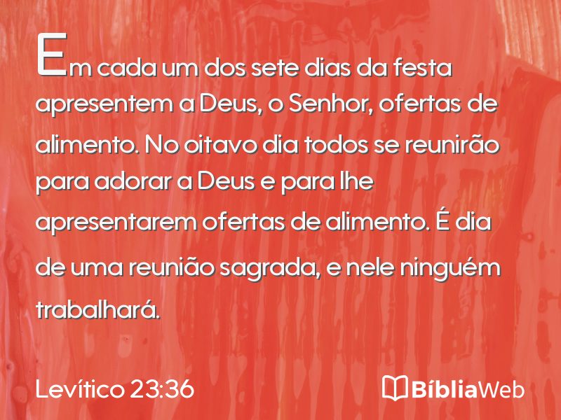 Levítico 23:36 em imagem para compartilhar