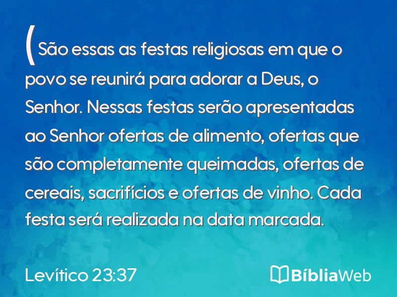 Levítico 23:37 em imagem para compartilhar