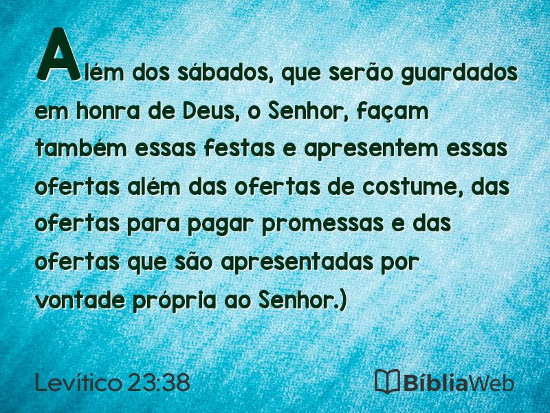 Levítico 23:38 em imagem para compartilhar