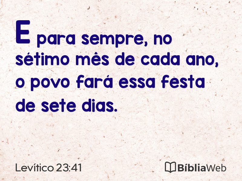 Levítico 23:41 em imagem para compartilhar