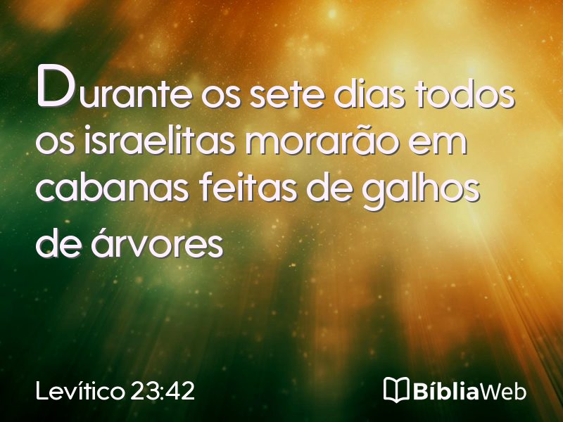 Levítico 23:42 em imagem para compartilhar