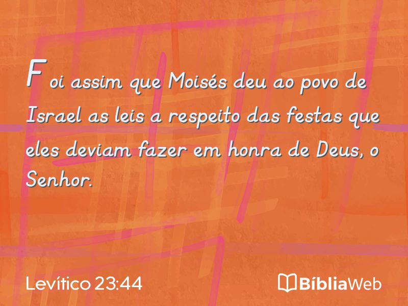 Levítico 23:44 em imagem para compartilhar