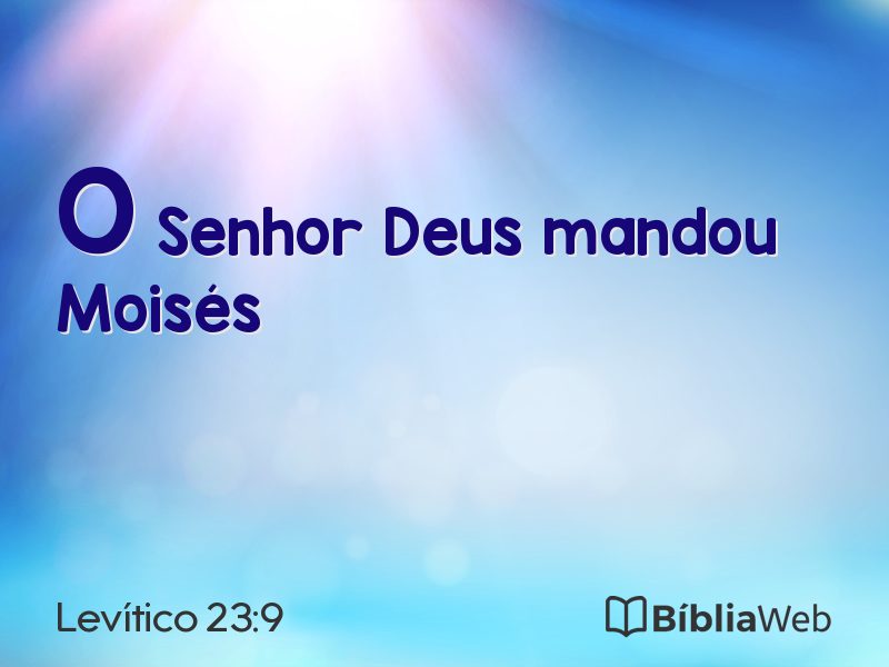 Levítico 23:9 em imagem para compartilhar