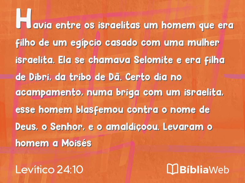 Levítico 24:10 em imagem para compartilhar