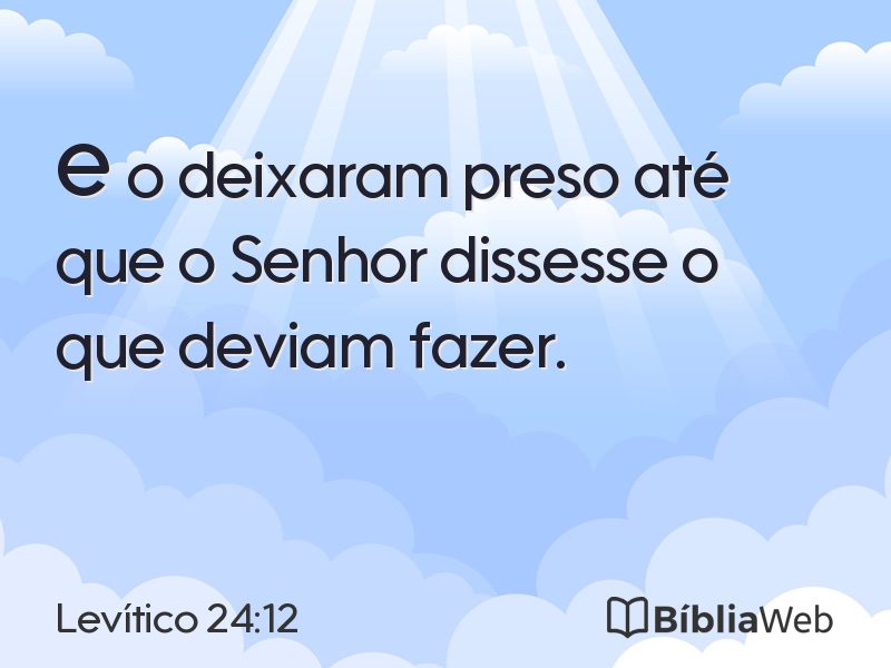 Levítico 24:12 em imagem para compartilhar