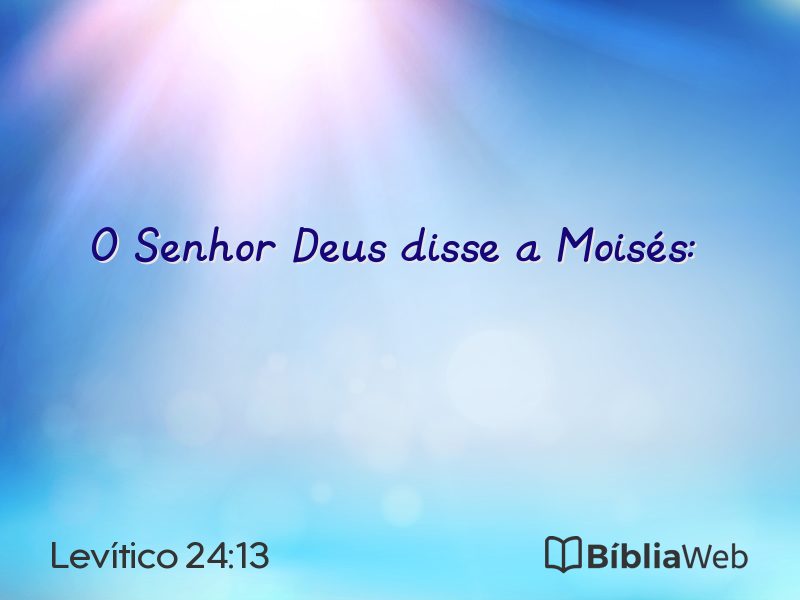 Levítico 24:13 em imagem para compartilhar