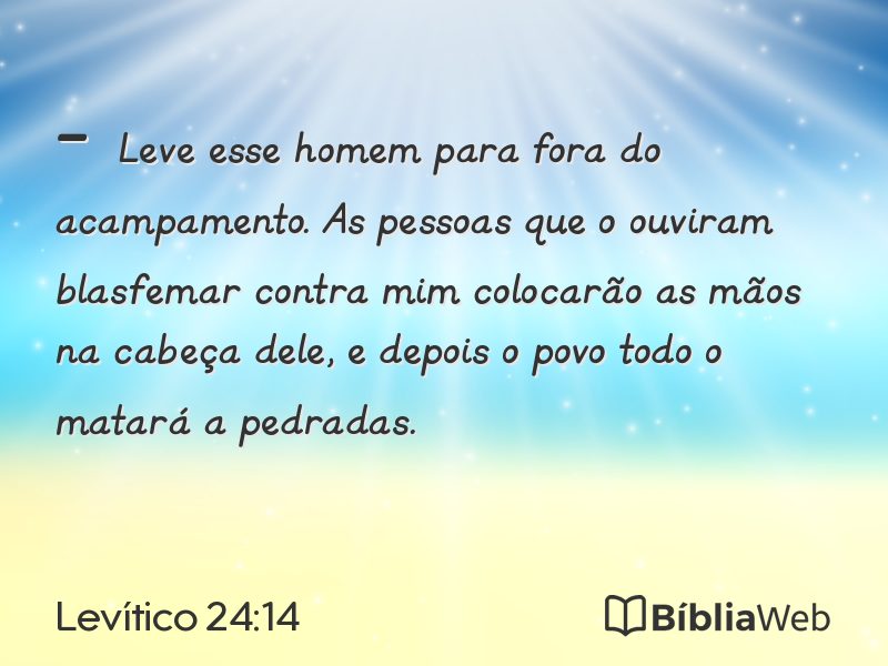 Levítico 24:14 em imagem para compartilhar