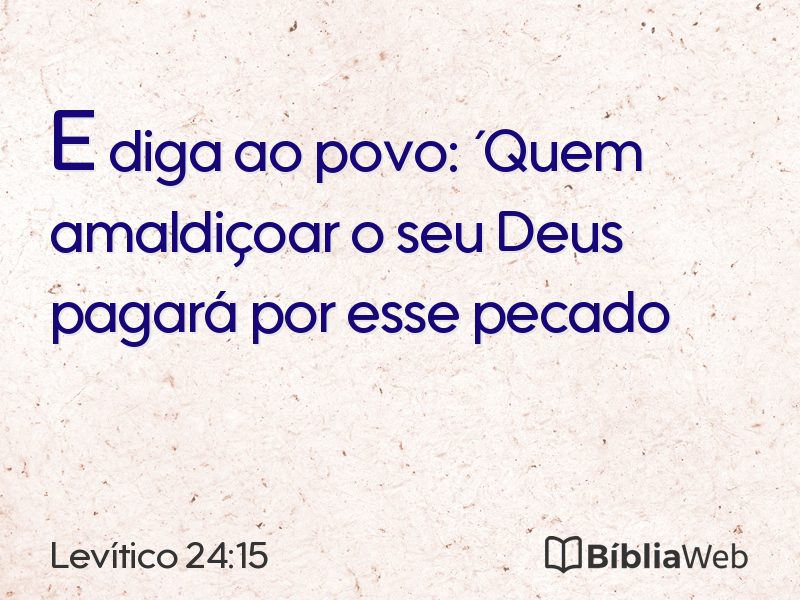 Levítico 24:15 em imagem para compartilhar