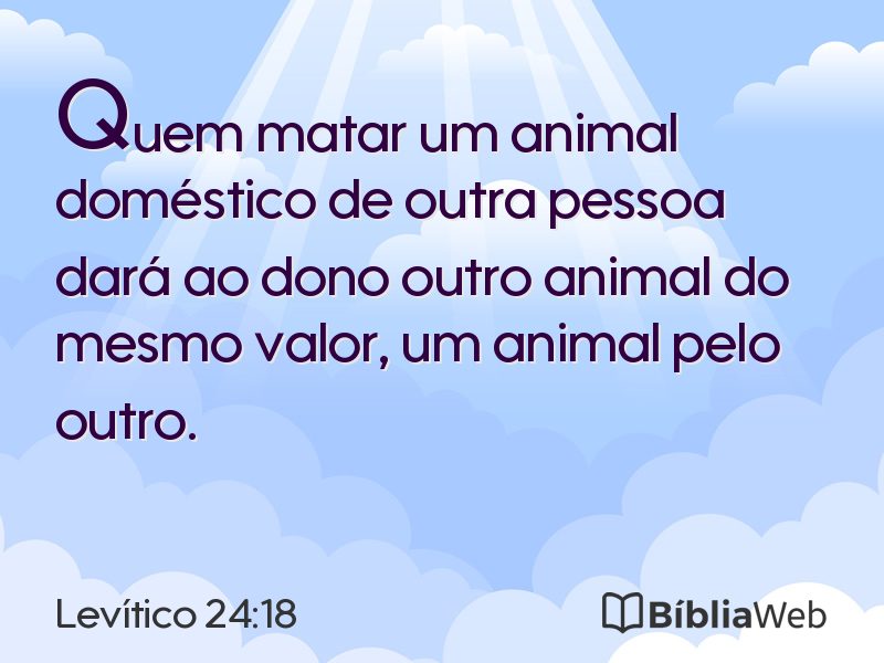 Levítico 24:18 em imagem para compartilhar
