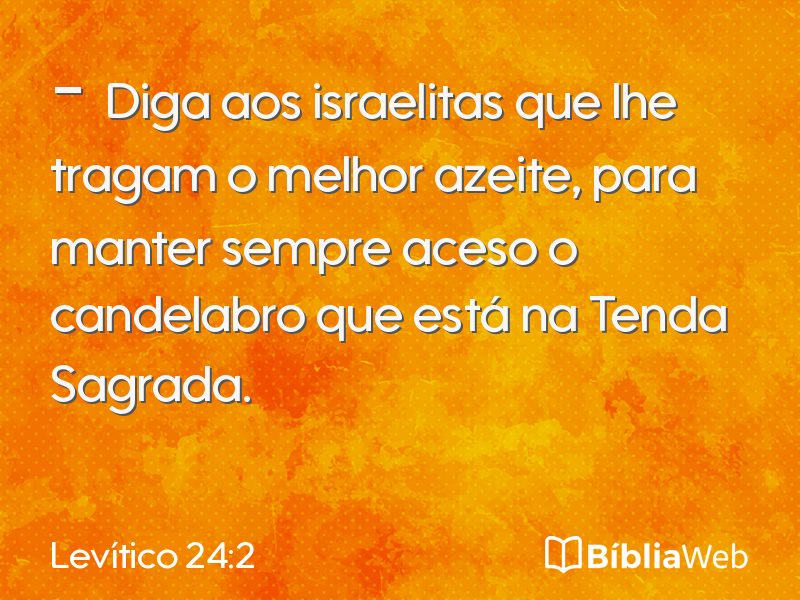 Levítico 24:2 em imagem para compartilhar