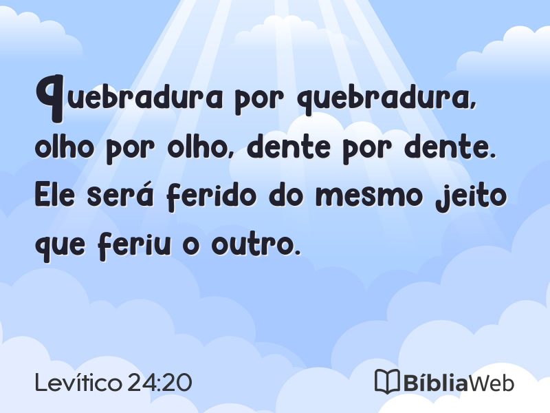 Levítico 24:20 em imagem para compartilhar
