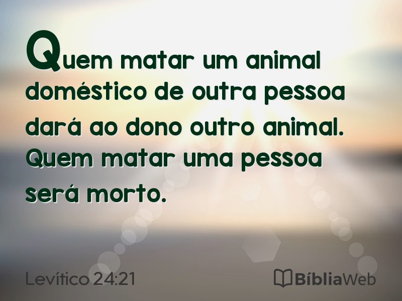 Levítico 24:21 em imagem para compartilhar