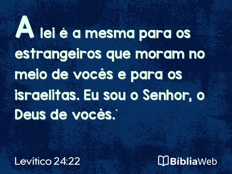 Levítico 24:22 em imagem para compartilhar