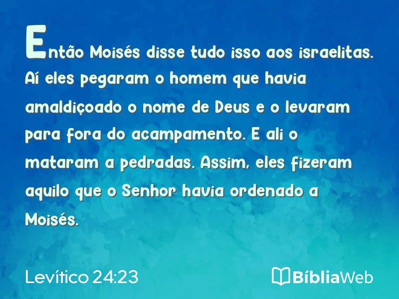 Levítico 24:23 em imagem para compartilhar