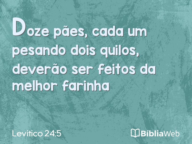 Levítico 24:5 em imagem para compartilhar