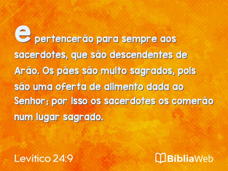 Levítico 24:9 em imagem para compartilhar