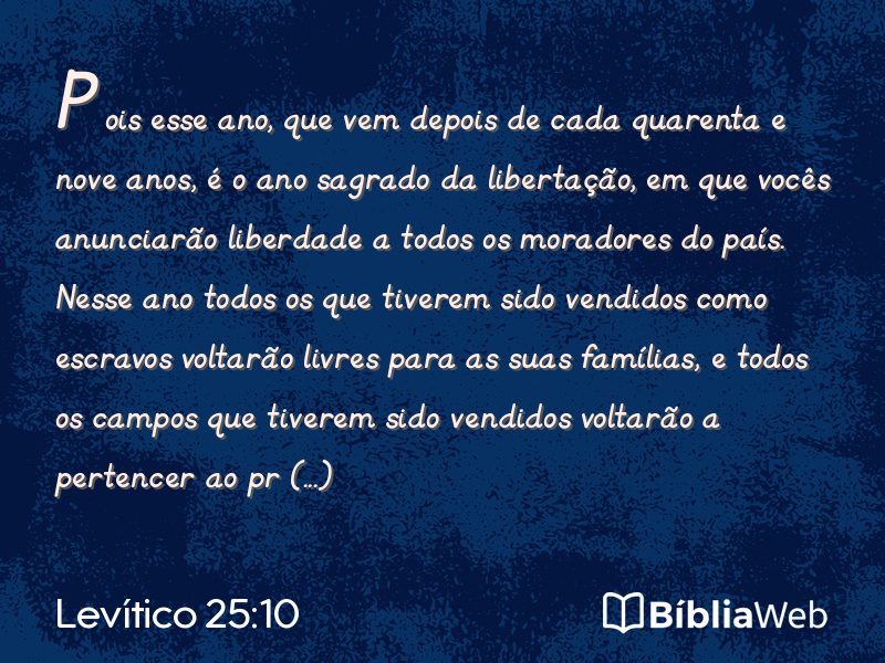 Levítico 25:10 em imagem para compartilhar