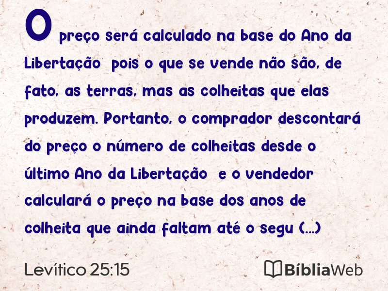 Levítico 25:15 em imagem para compartilhar
