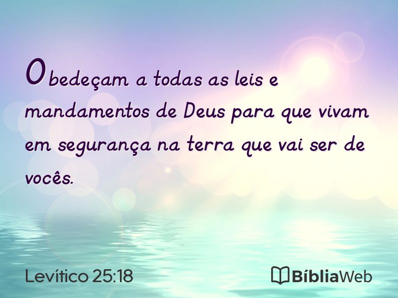 Levítico 25:18 em imagem para compartilhar