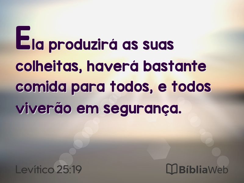 Levítico 25:19 em imagem para compartilhar