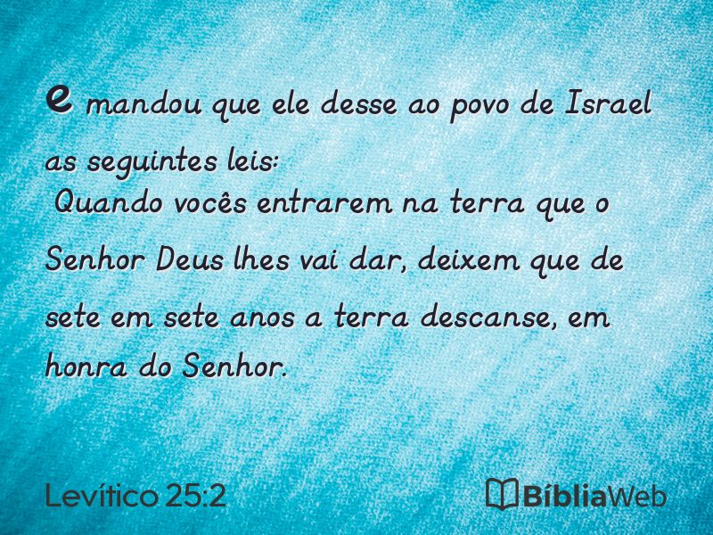 Levítico 25:2 em imagem para compartilhar