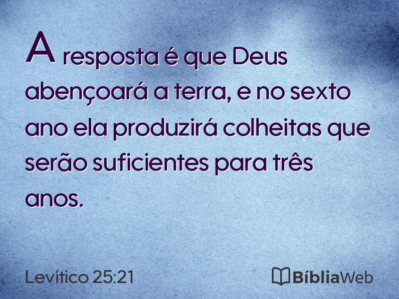 Levítico 25:21 em imagem para compartilhar