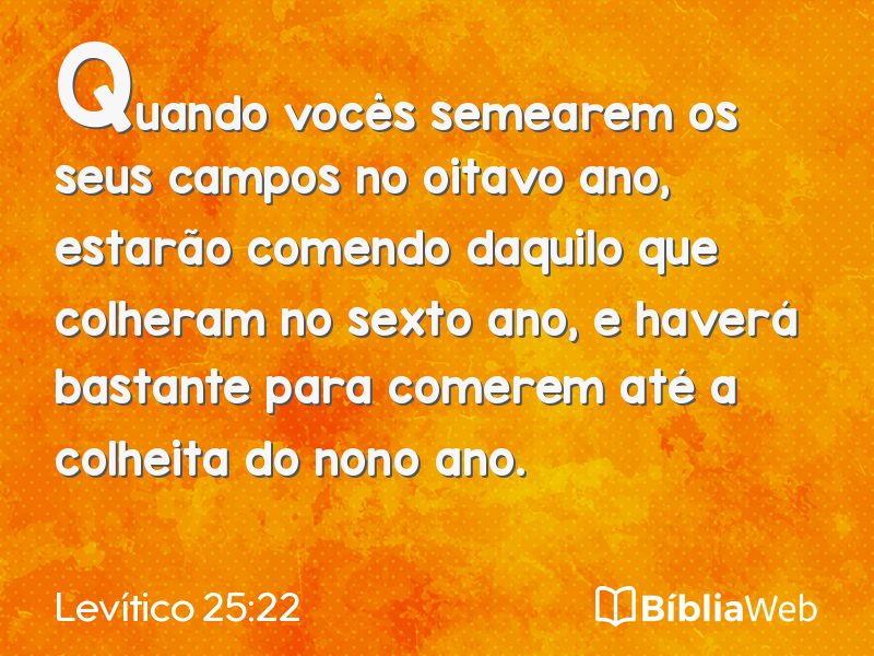 Levítico 25:22 em imagem para compartilhar