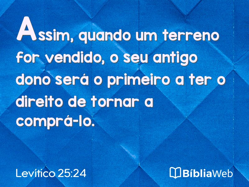 Levítico 25:24 em imagem para compartilhar