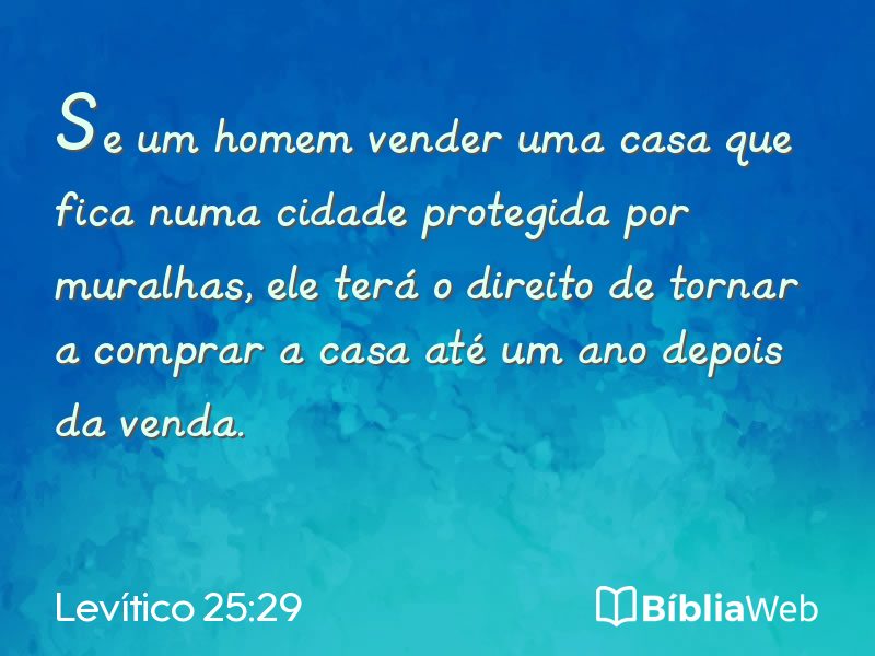 Levítico 25:29 em imagem para compartilhar