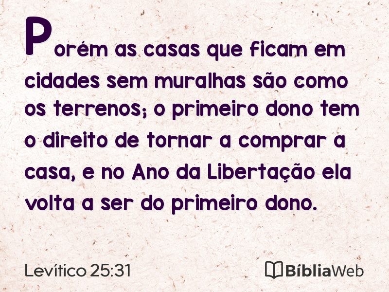 Levítico 25:31 em imagem para compartilhar