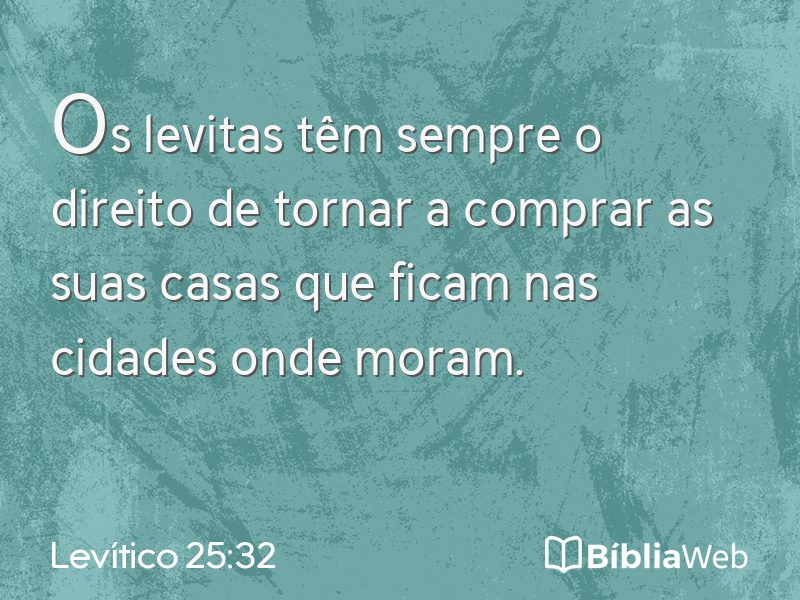 Levítico 25:32 em imagem para compartilhar