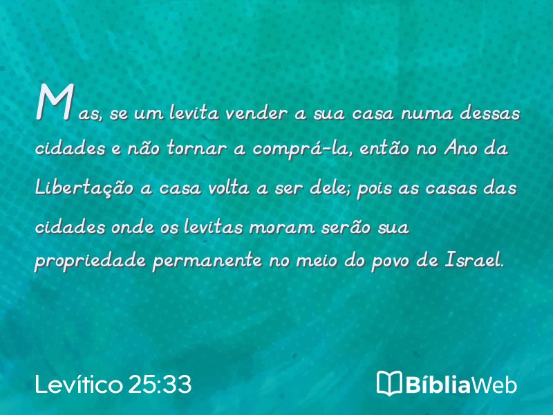 Levítico 25:33 em imagem para compartilhar