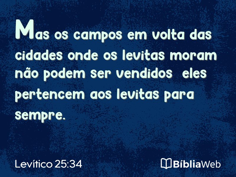Levítico 25:34 em imagem para compartilhar