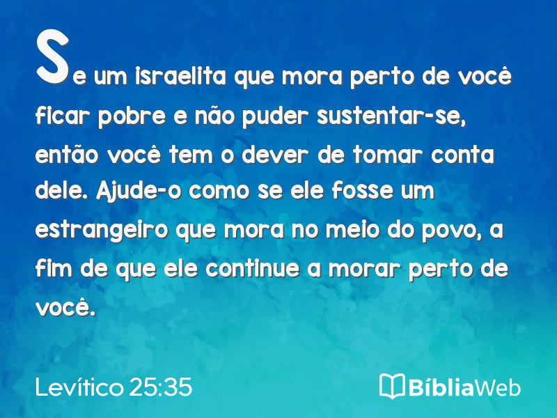 Levítico 25:35 em imagem para compartilhar