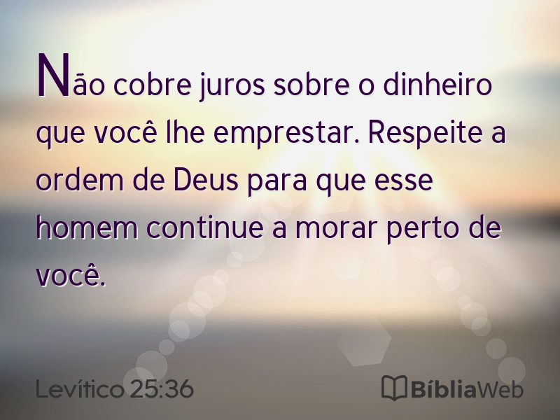 Levítico 25:36 em imagem para compartilhar