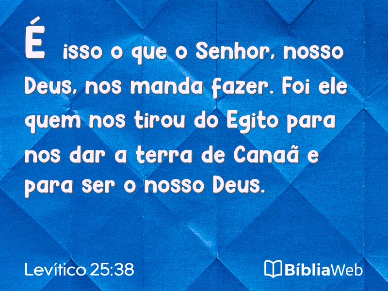 Levítico 25:38 em imagem para compartilhar