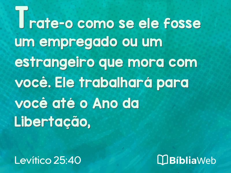 Levítico 25:40 em imagem para compartilhar