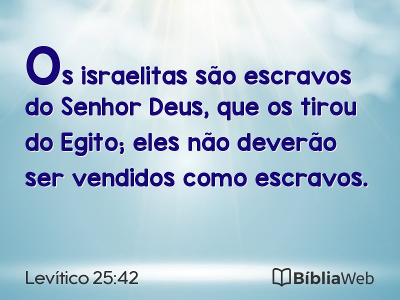 Levítico 25:42 em imagem para compartilhar