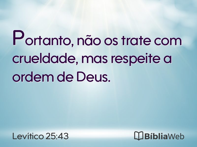 Levítico 25:43 em imagem para compartilhar