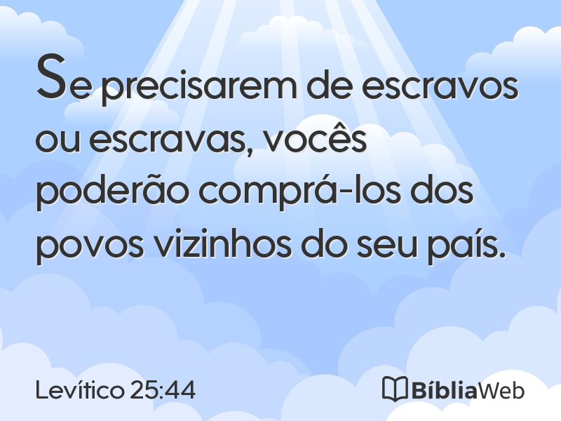 Levítico 25:44 em imagem para compartilhar