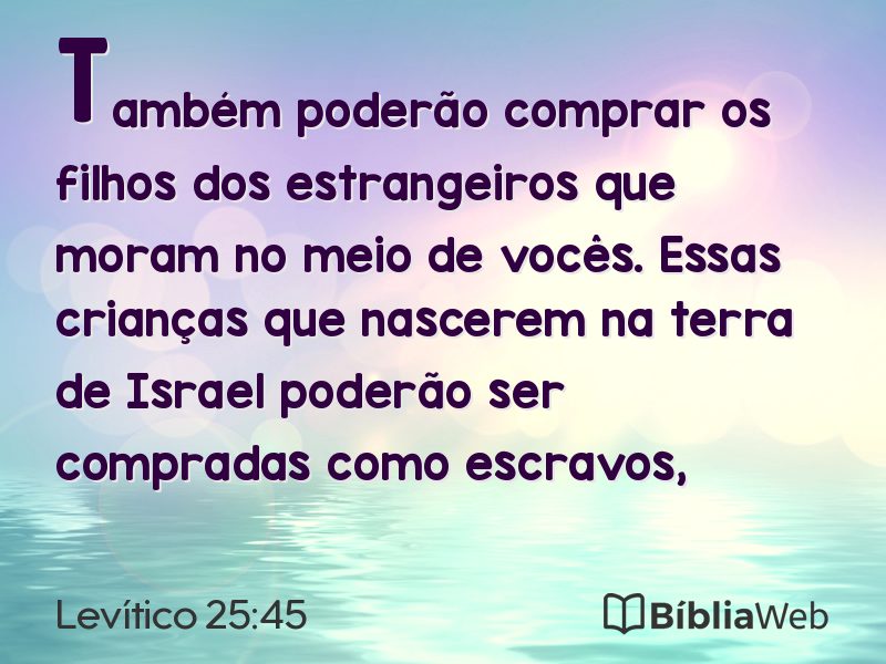 Levítico 25:45 em imagem para compartilhar