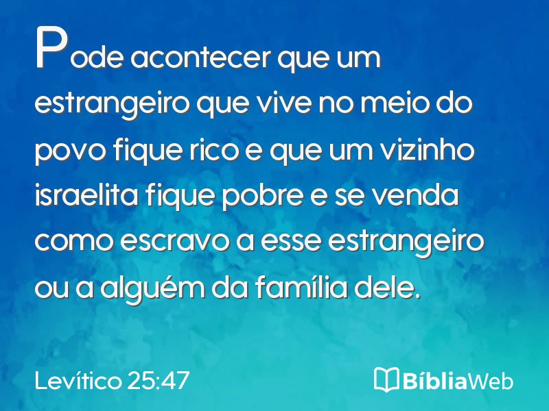 Levítico 25:47 em imagem para compartilhar