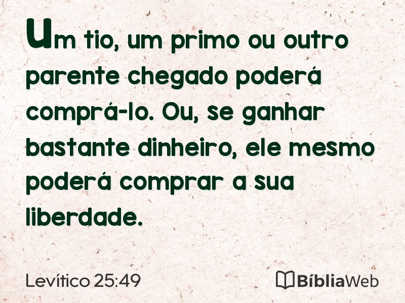 Levítico 25:49 em imagem para compartilhar