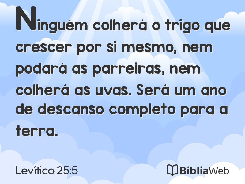 Levítico 25:5 em imagem para compartilhar