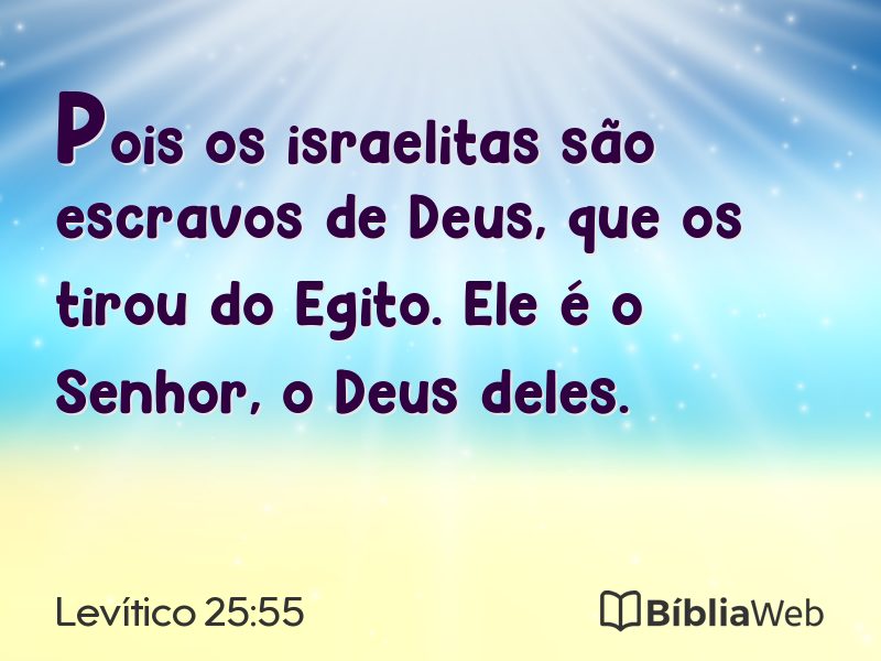 Levítico 25:55 em imagem para compartilhar