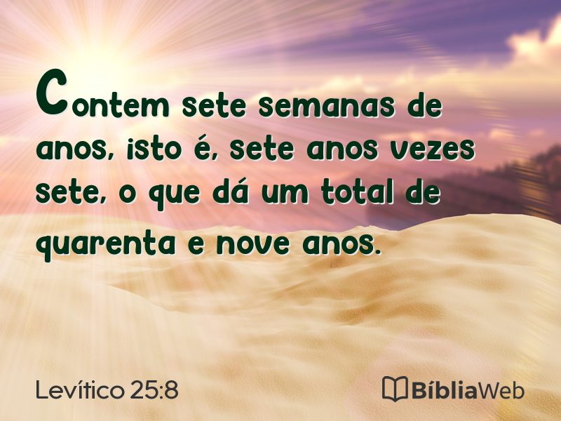 Levítico 25:8 em imagem para compartilhar