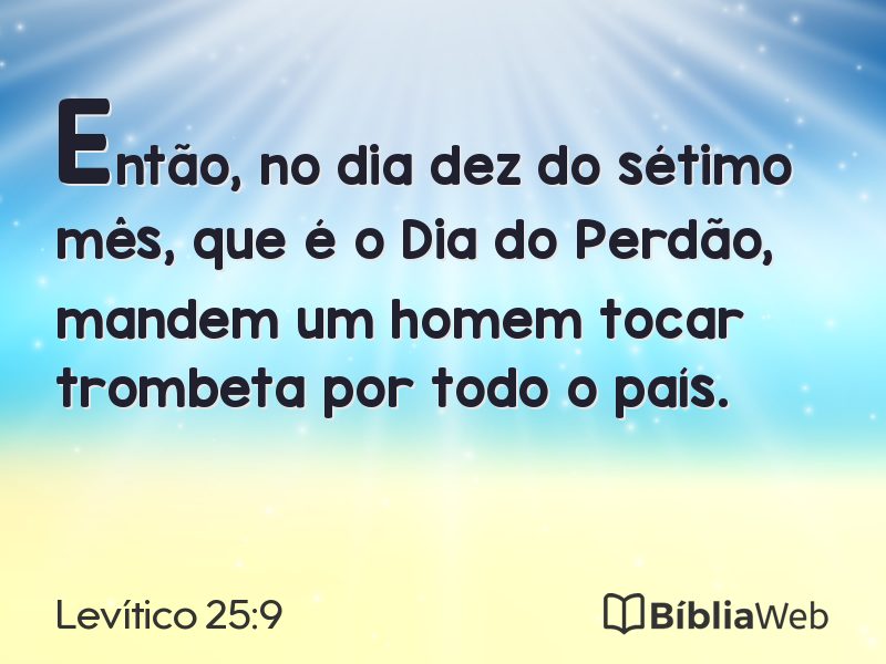 Levítico 25:9 em imagem para compartilhar