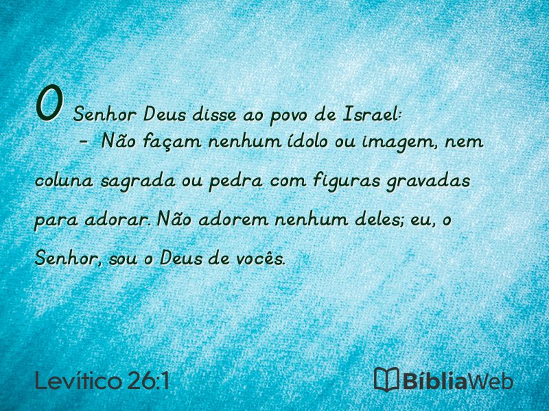 Levítico 26:1 em imagem para compartilhar